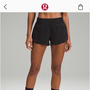 Lululemon hotty hot high-rise lined shorts black size 4 great condition